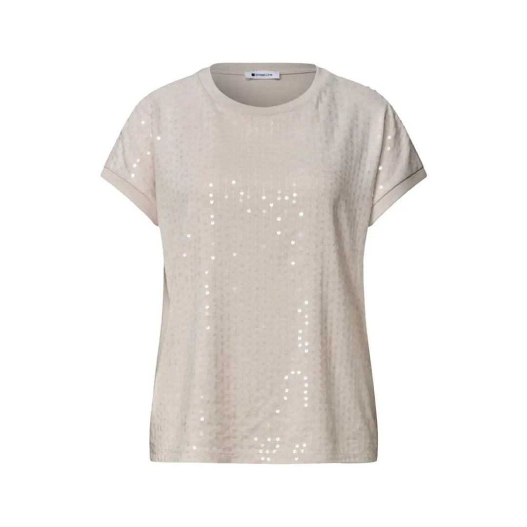 Street One Beige Polyester T-Shirt