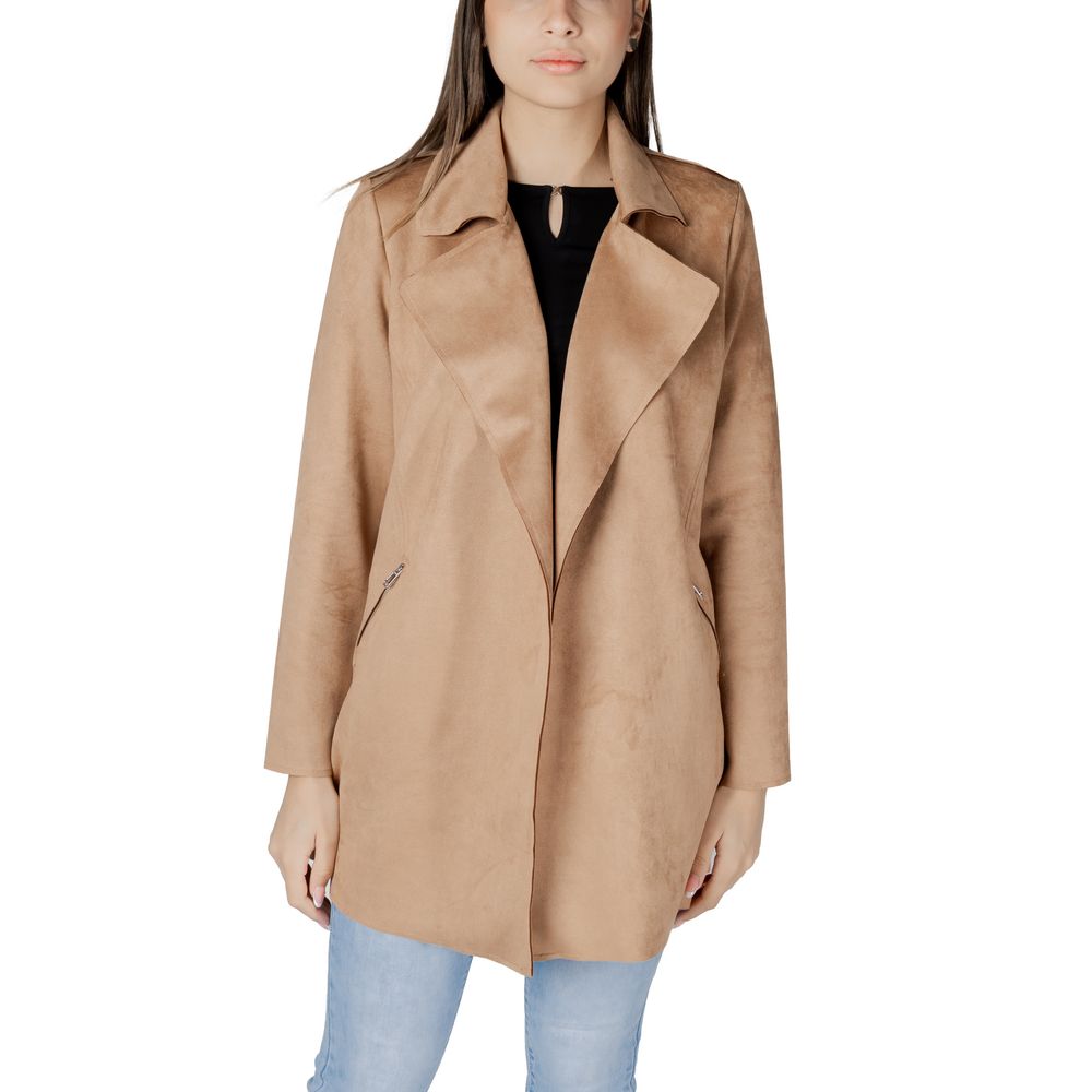 Street One Trench Coats - Beige Polyester Coat