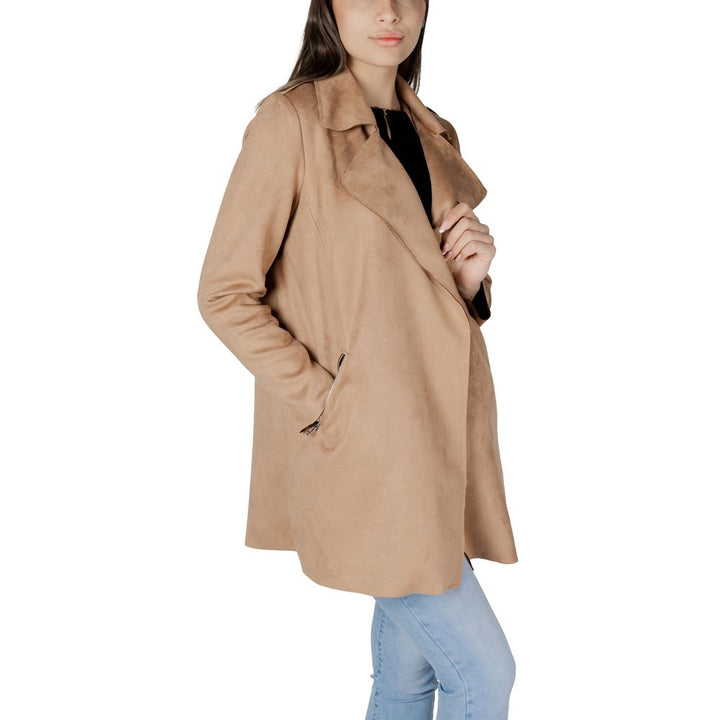 Street One Trench Coats - Beige Polyester Coat