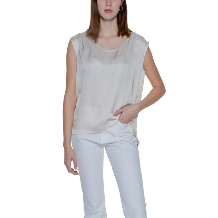 Street One Beige Viscose Blouse