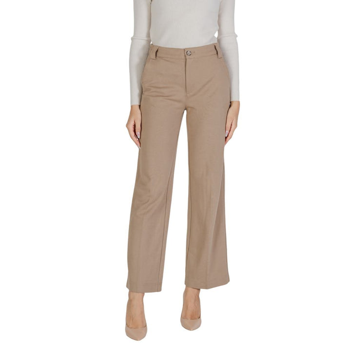 Street one Beige Viscose Dress Pants