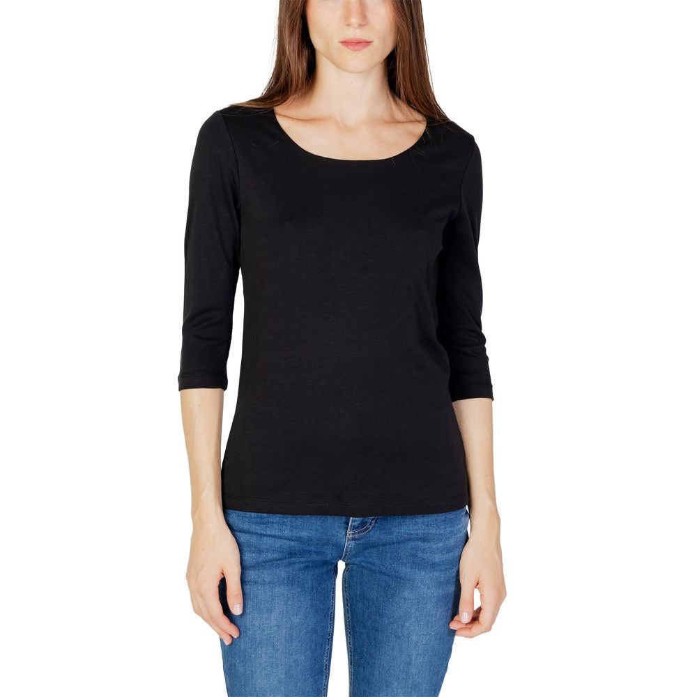 Street One - Black Cotton Long Sleeve T-Shirt