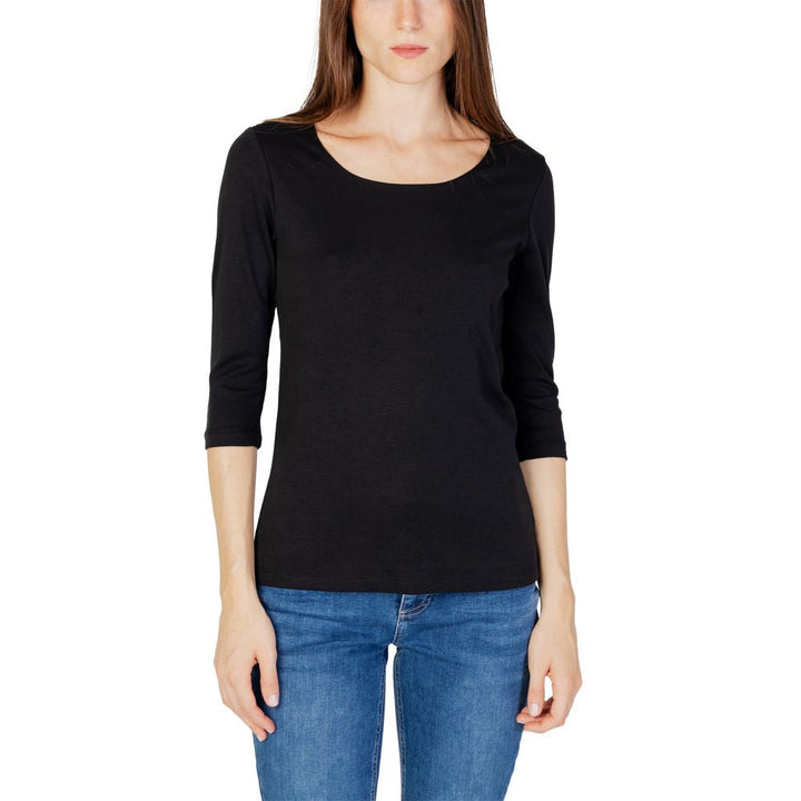 Street One - Black Cotton Long Sleeve T-Shirt
