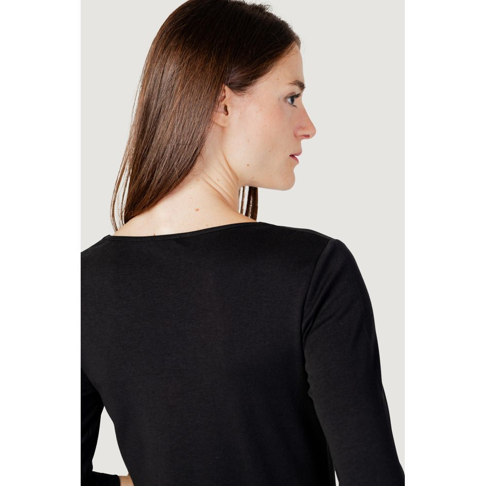 Street One - Black Cotton Long Sleeve T-Shirt