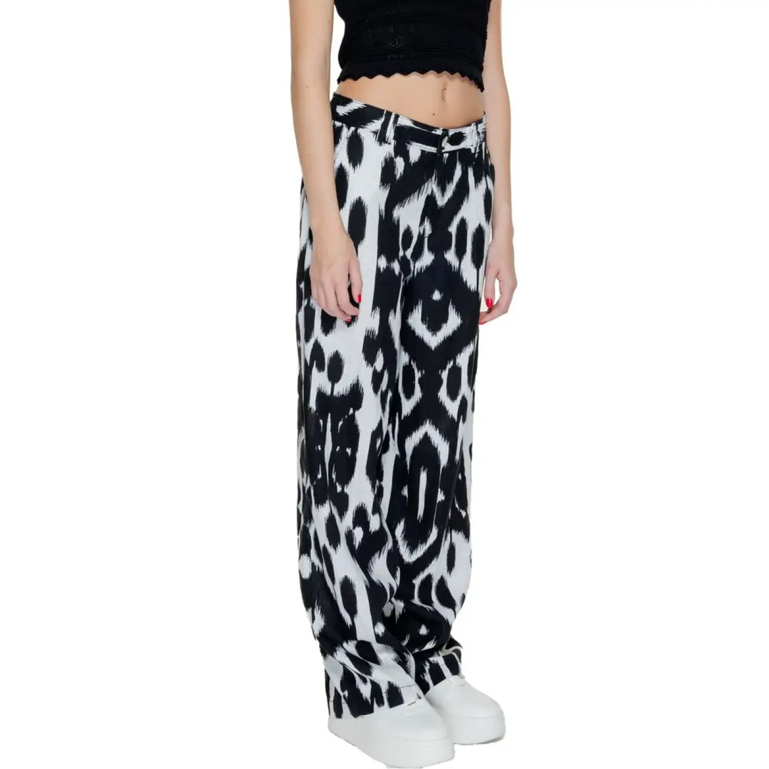 Street One Black Linen Casual Pants
