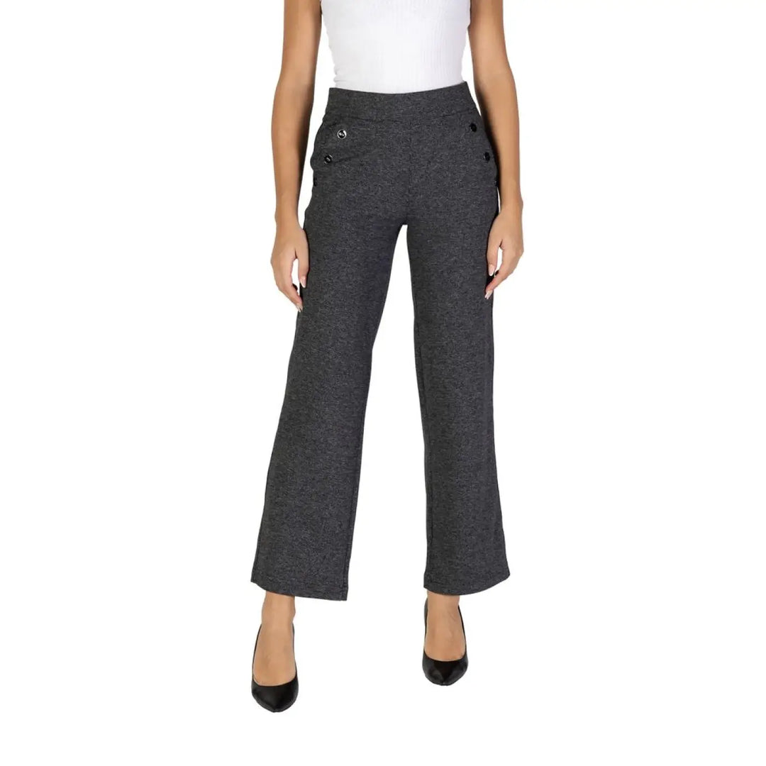 Street One Black Polyester Casual Pants