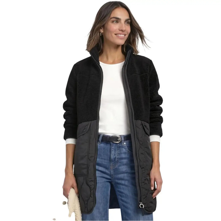 Street one Black Polyester Coat