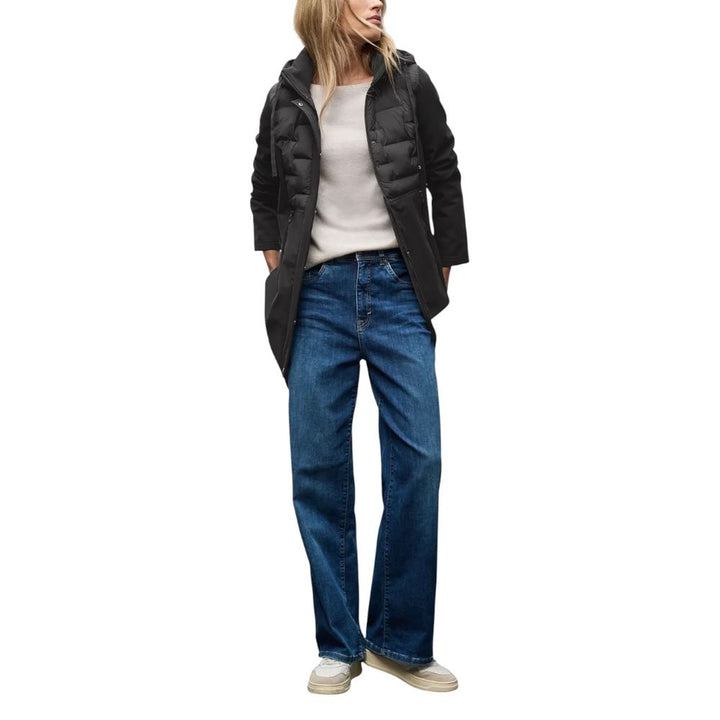 Street One Puffer Jackets - Black Polyester Coat