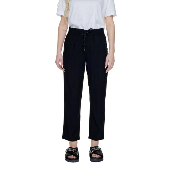 Street One Black Viscose Casual Pants