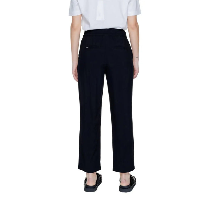 Street One Black Viscose Casual Pants