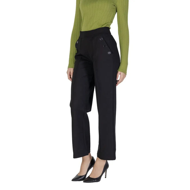 Street One Black Viscose Casual Pants