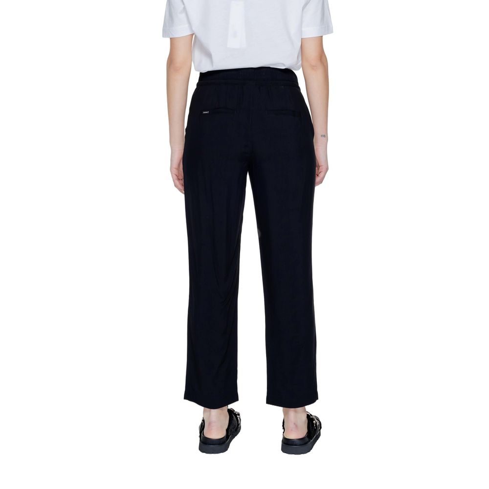 Street one Black Viscose Casual Pants
