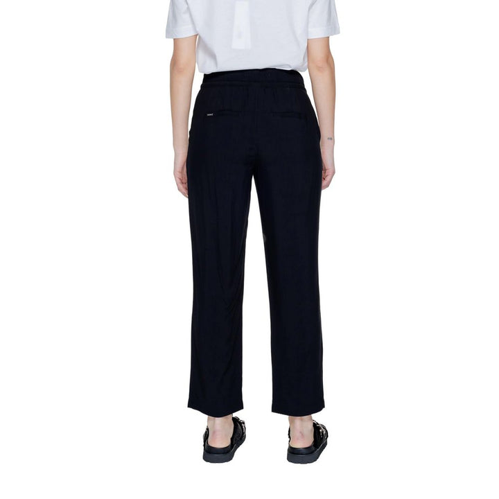 Street one Black Viscose Casual Pants
