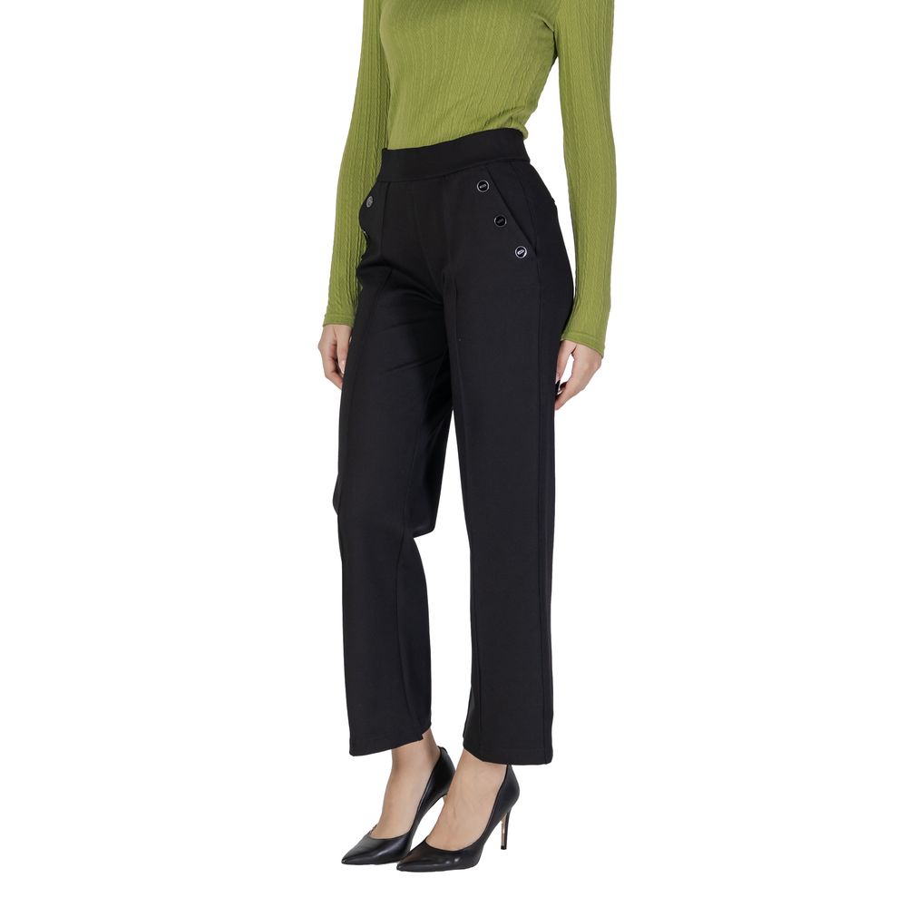 Street one Black Viscose Casual Pants