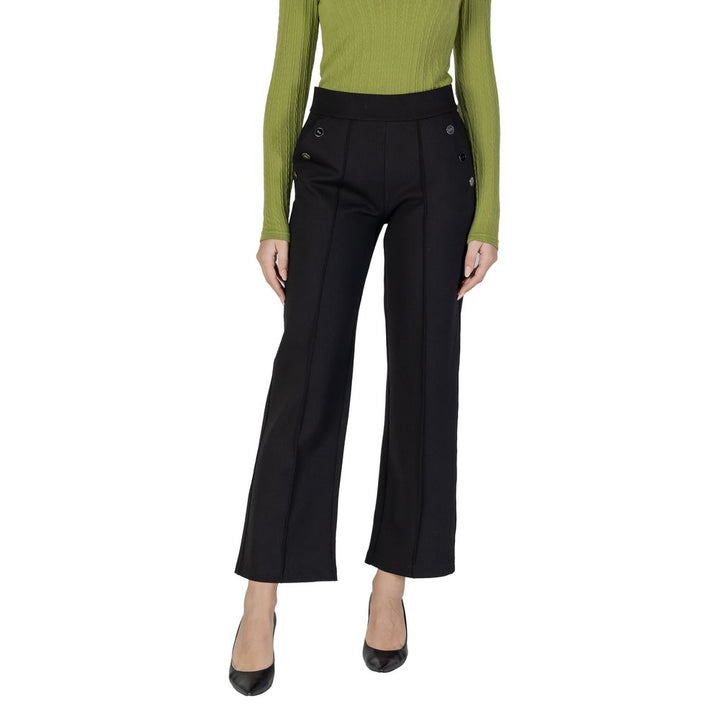 Street one Black Viscose Casual Pants