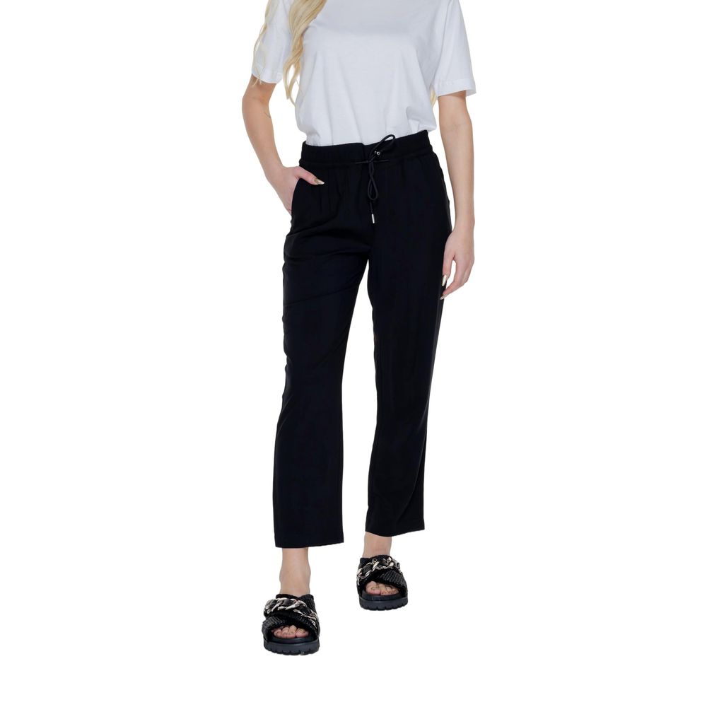 Street one Black Viscose Casual Pants