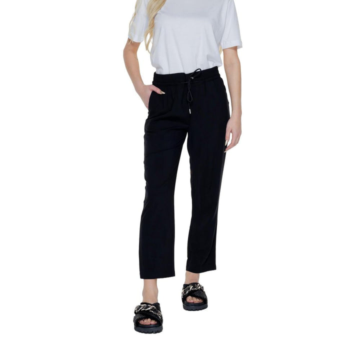 Street one Black Viscose Casual Pants