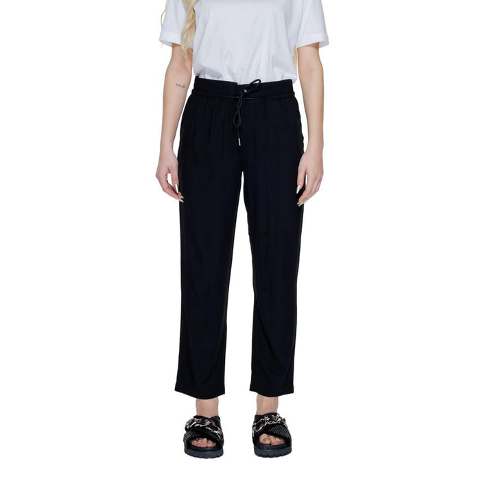 Street one Black Viscose Casual Pants