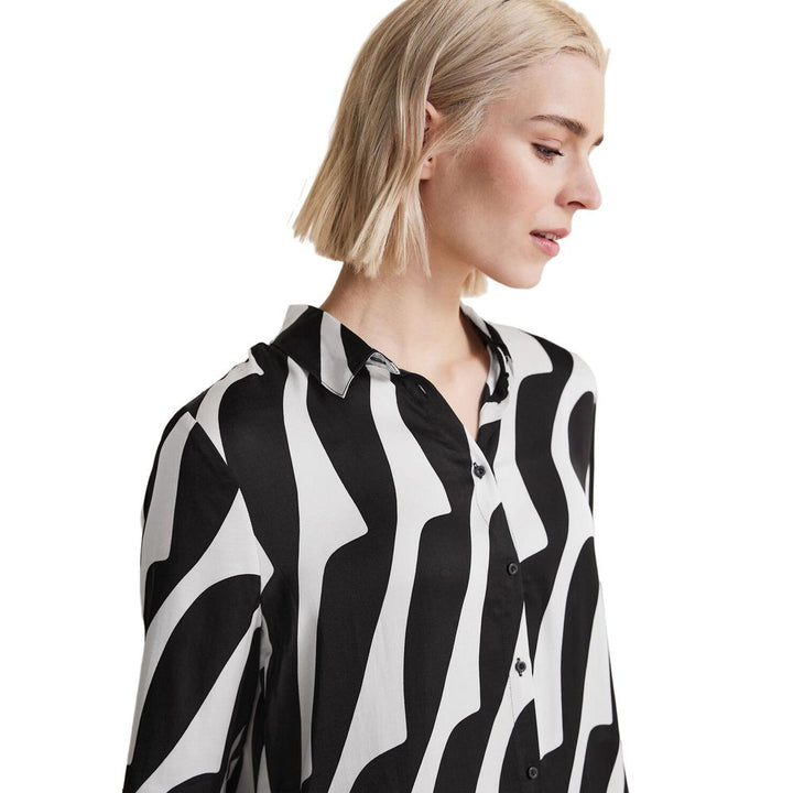 Street one Blouses - Women’s Black and White Viscose Blouse
