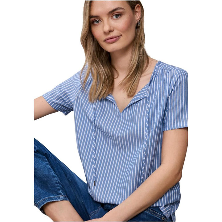 Street one Blouses - Women’s Blue Cotton Blouse