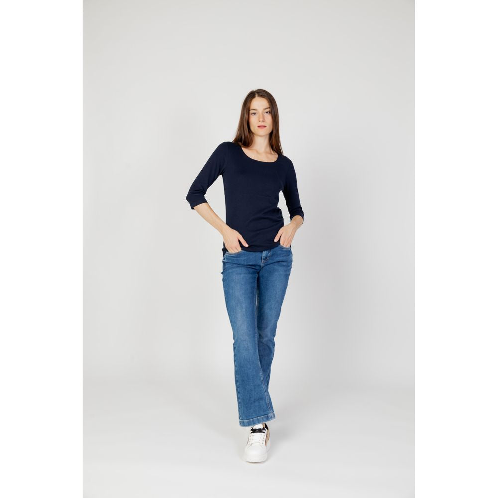 Street One - Blue Cotton Long Sleeve T-Shirt