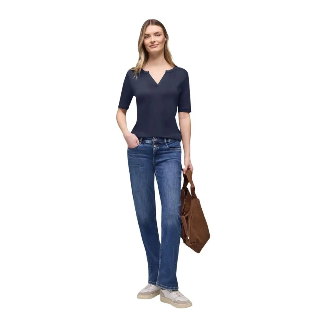 Street One Blue Cotton T-Shirt