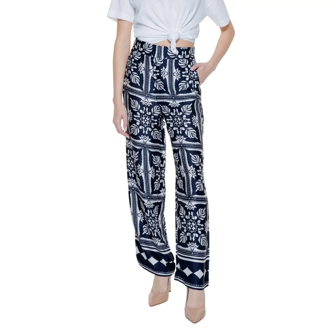 Street One Blue Viscose Casual Pants