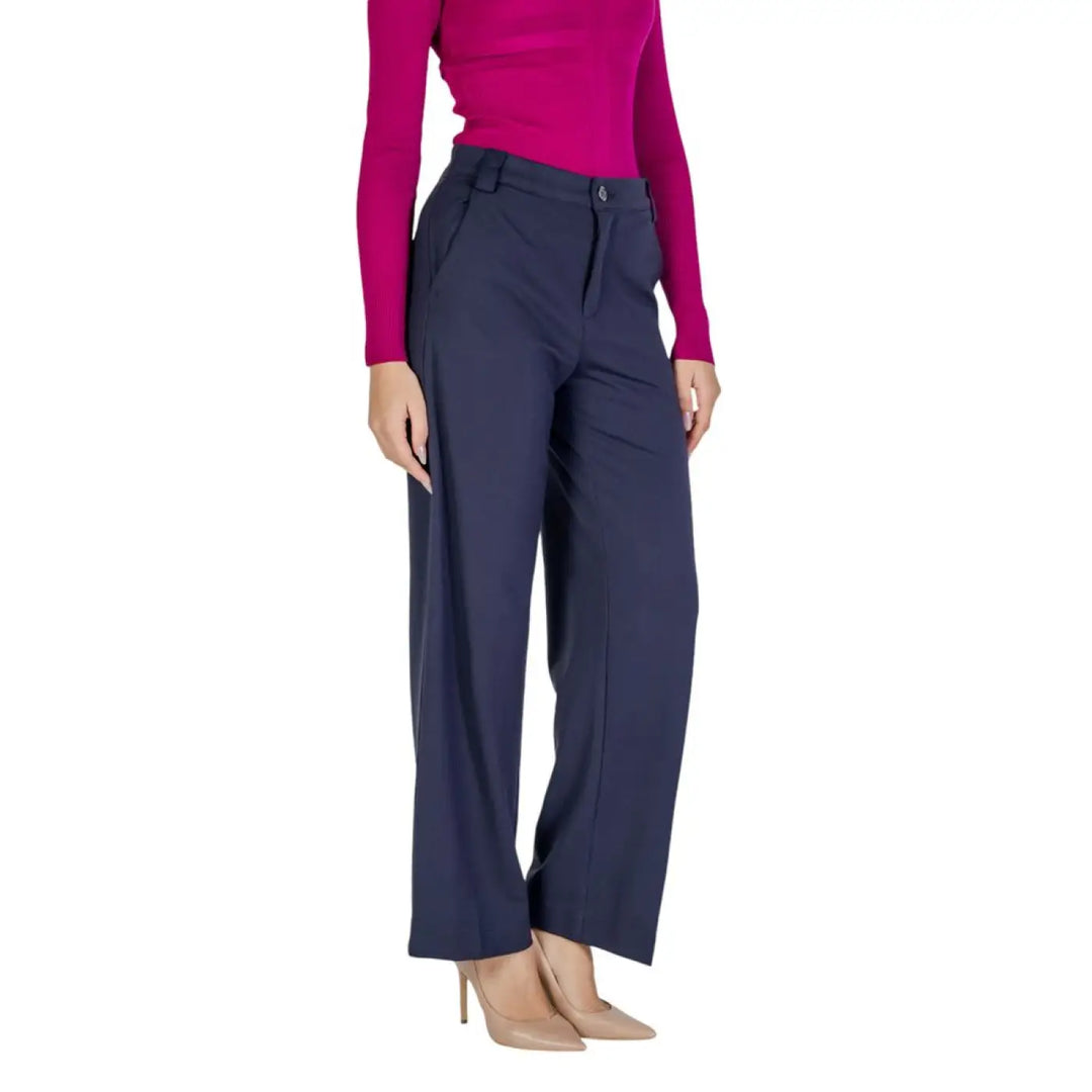 Street One Blue Viscose Casual Pants