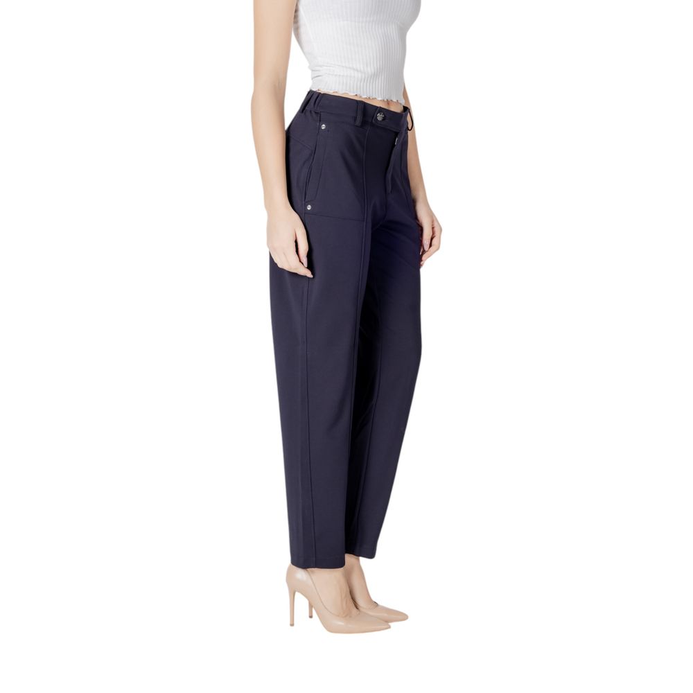 Street one Blue Viscose Casual Pants