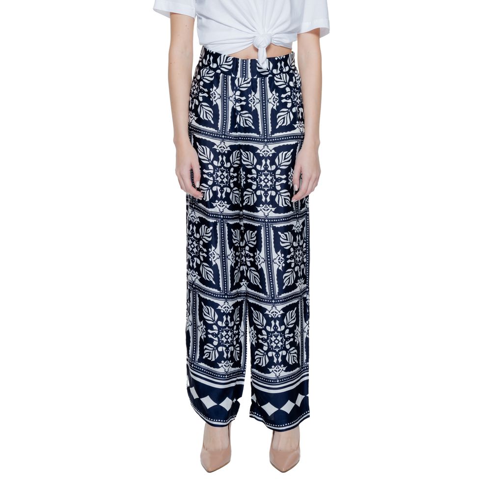 Street one Blue Viscose Casual Pants