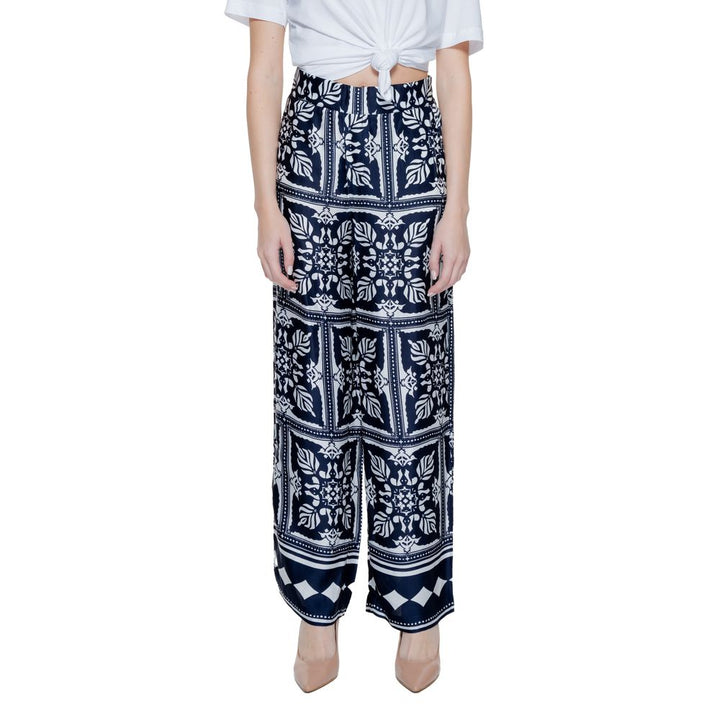 Street one Blue Viscose Casual Pants