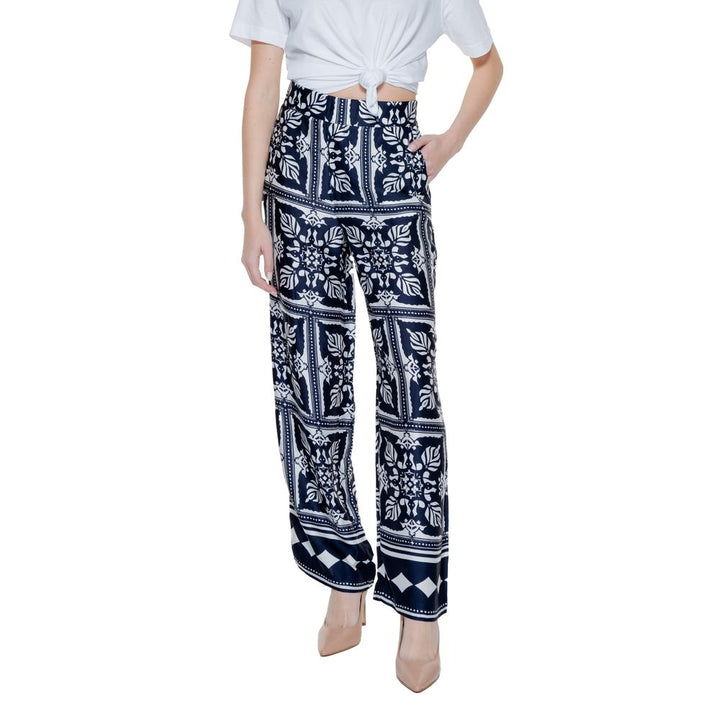 Street one Blue Viscose Casual Pants