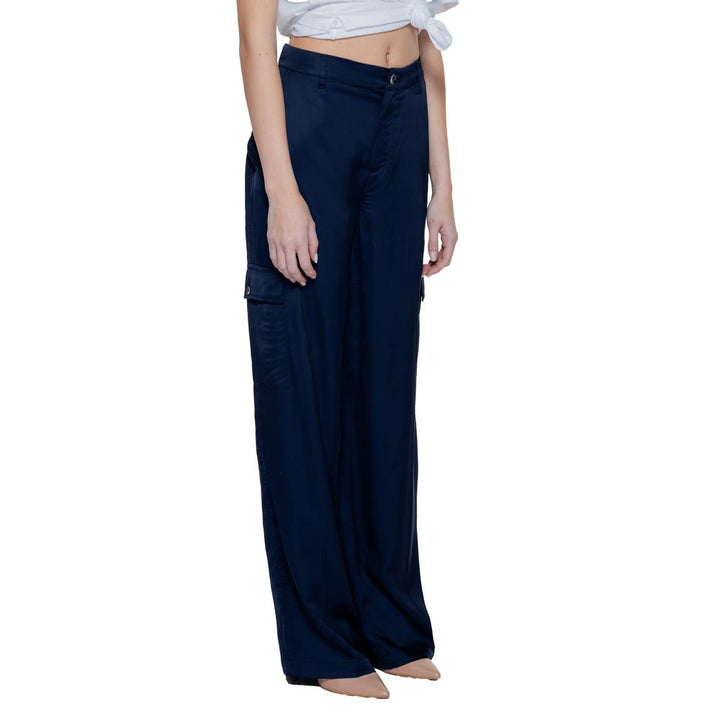 Street one Blue Viscose Casual Pants