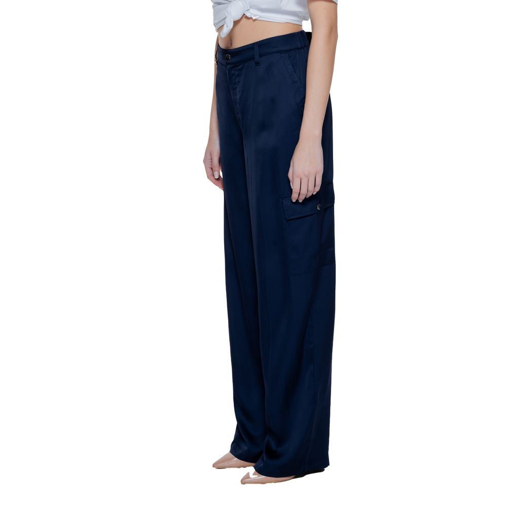 Street one Blue Viscose Casual Pants