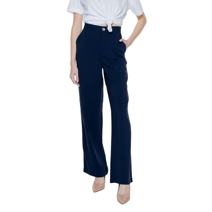Street one Blue Viscose Casual Pants
