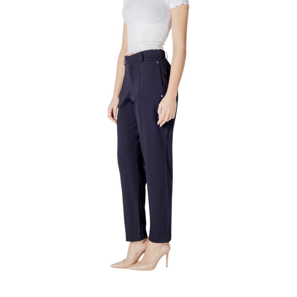 Street one Blue Viscose Casual Pants