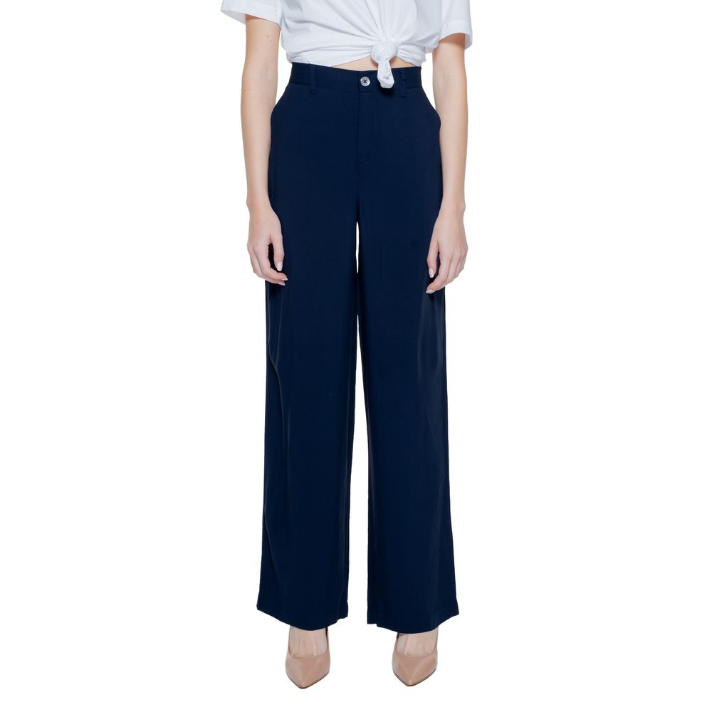 Street one Blue Viscose Casual Pants