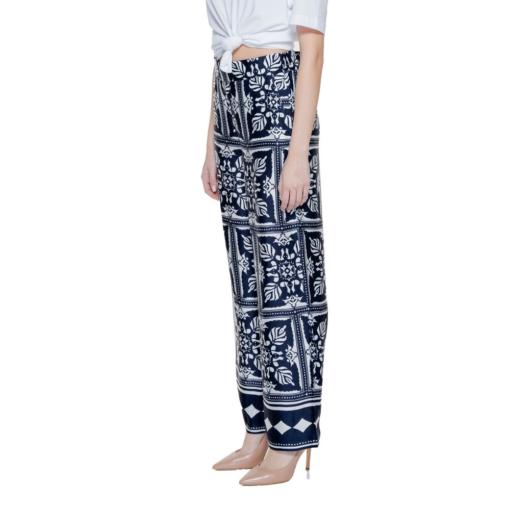 Street one Blue Viscose Casual Pants