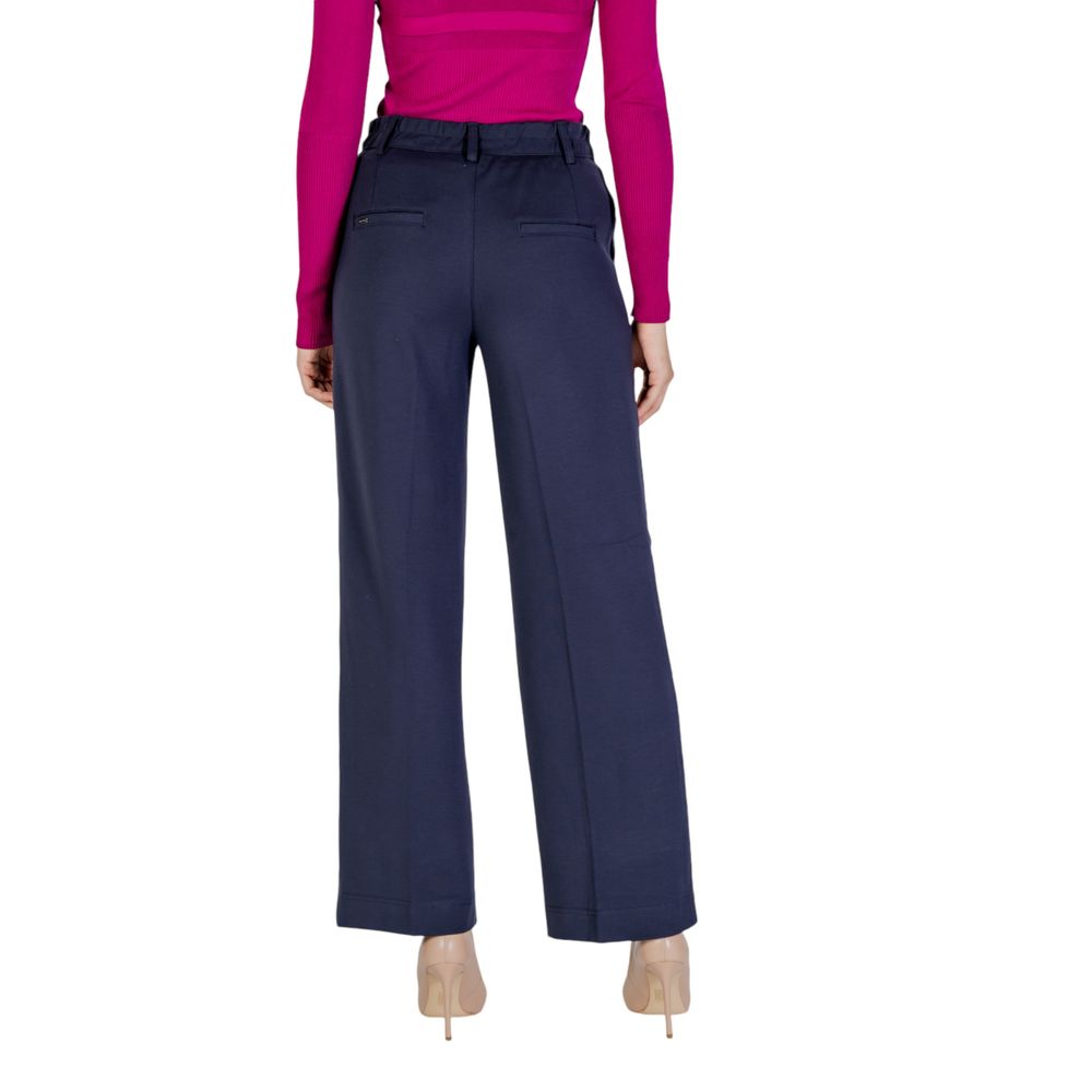 Street one Blue Viscose Casual Pants