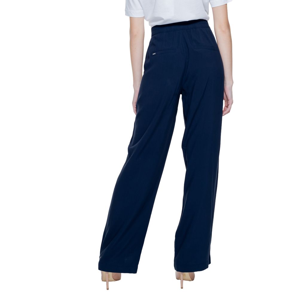 Street one Blue Viscose Casual Pants