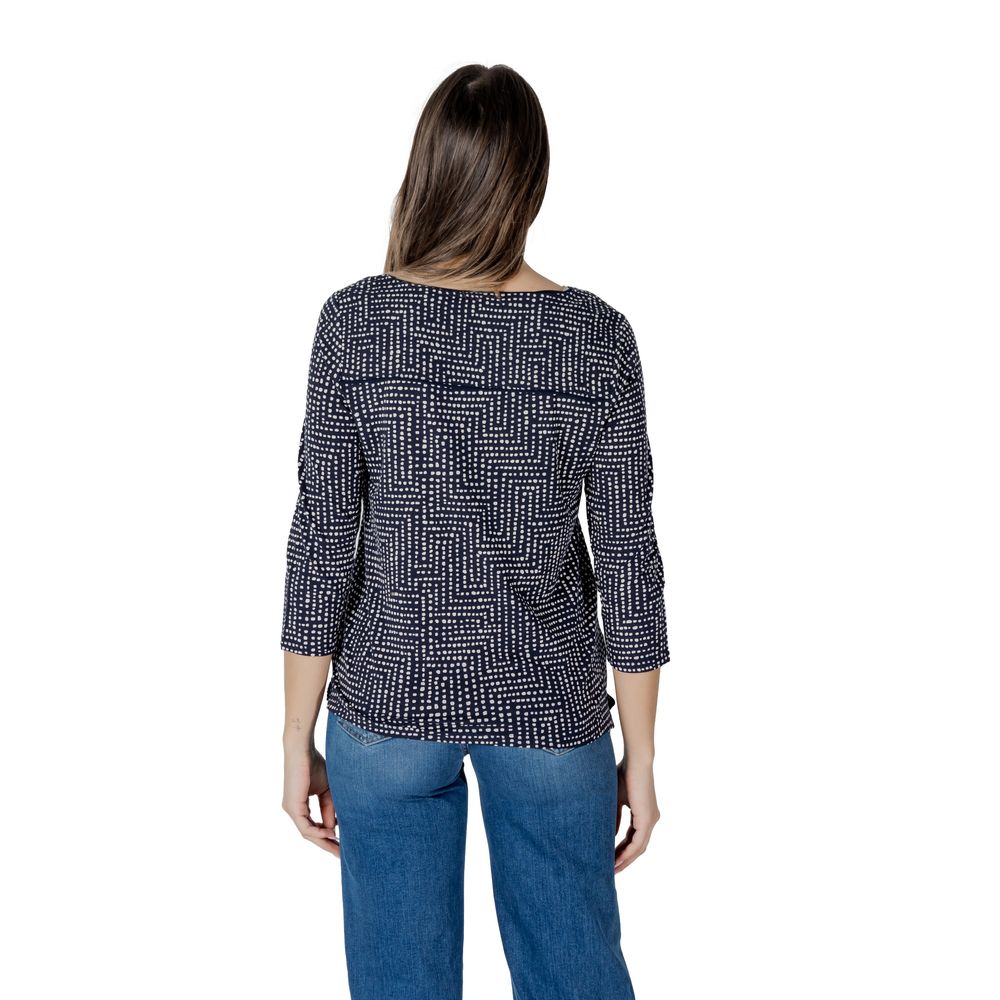 Street One - Blue Viscose Long Sleeve T-Shirt