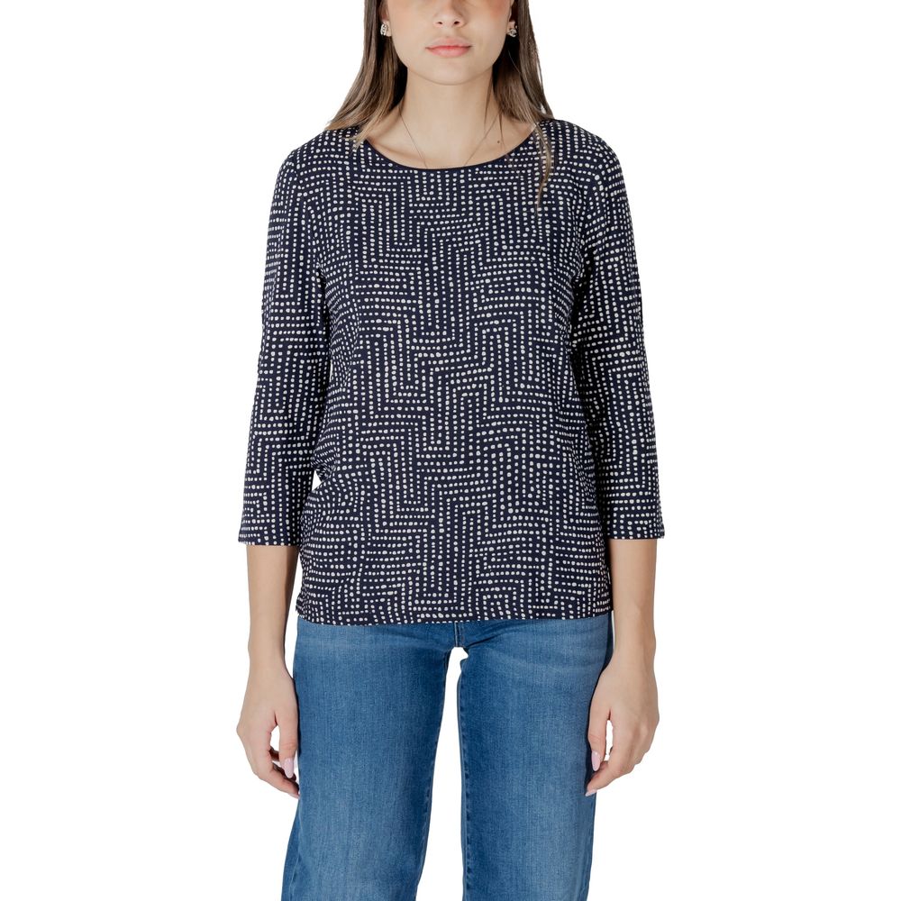 Street One - Blue Viscose Long Sleeve T-Shirt