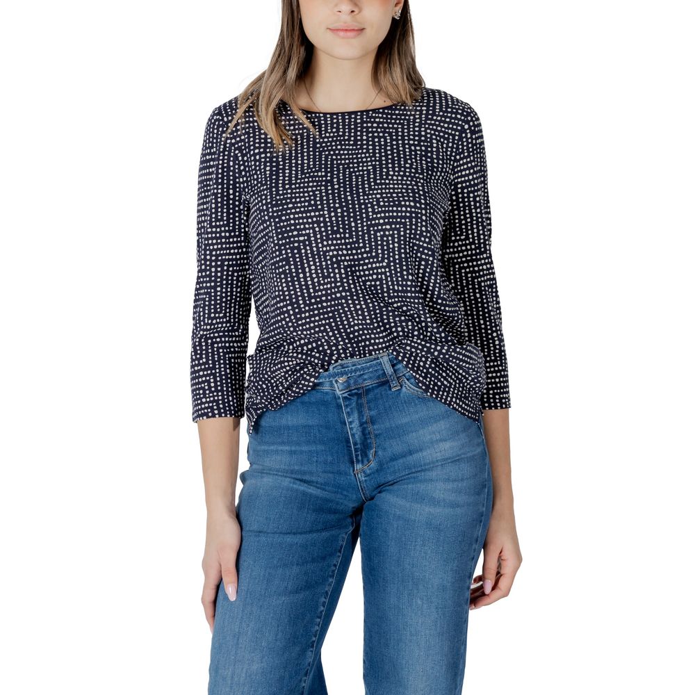 Street One - Blue Viscose Long Sleeve T-Shirt