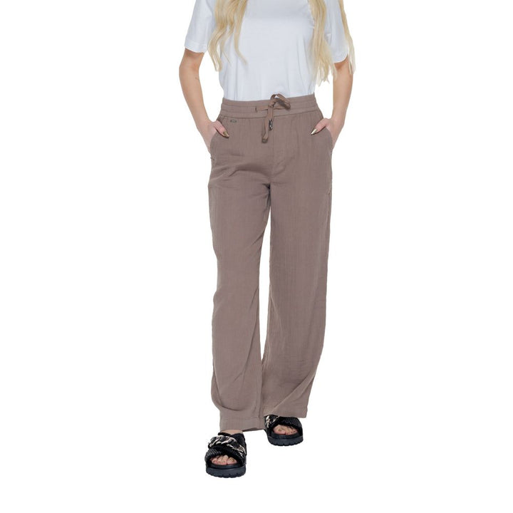 Street one Brown Cotton Casual Pants