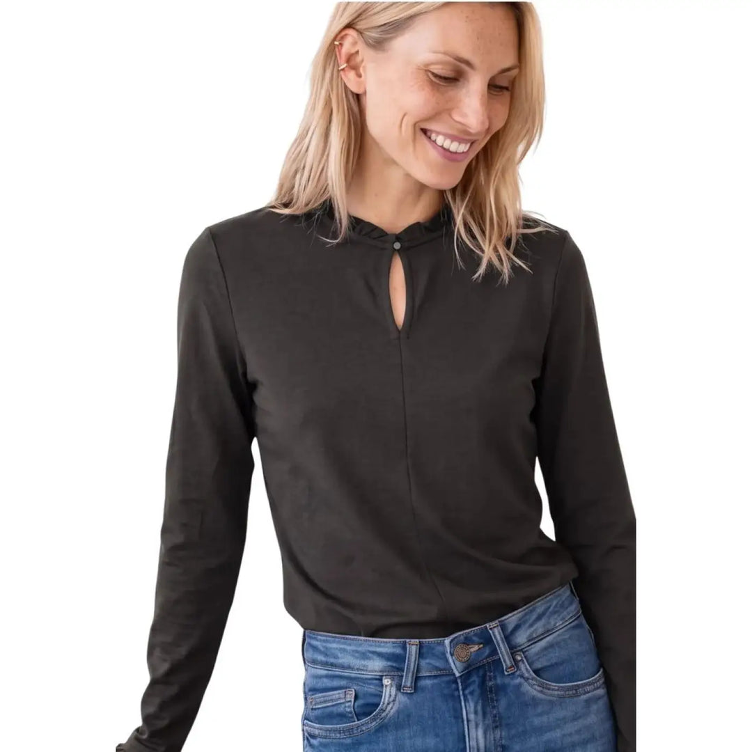 Street one Brown Cotton Long Sleeve T-shirt