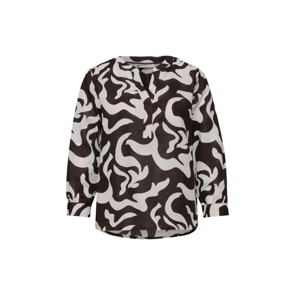 Street One Brown Linen Blouse