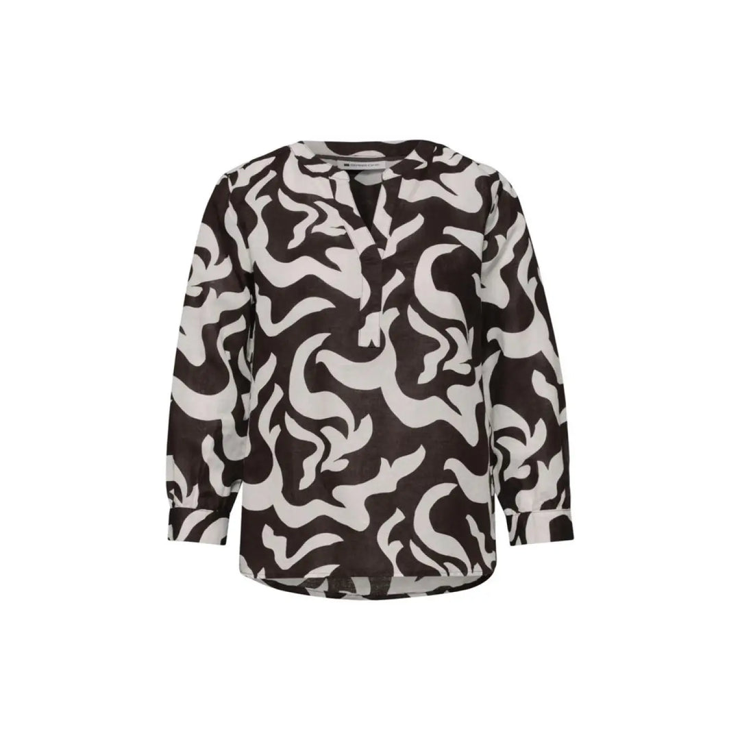 Street One Brown Linen Blouse
