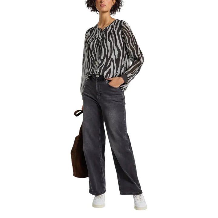 Street One Brown Polyester Blouse