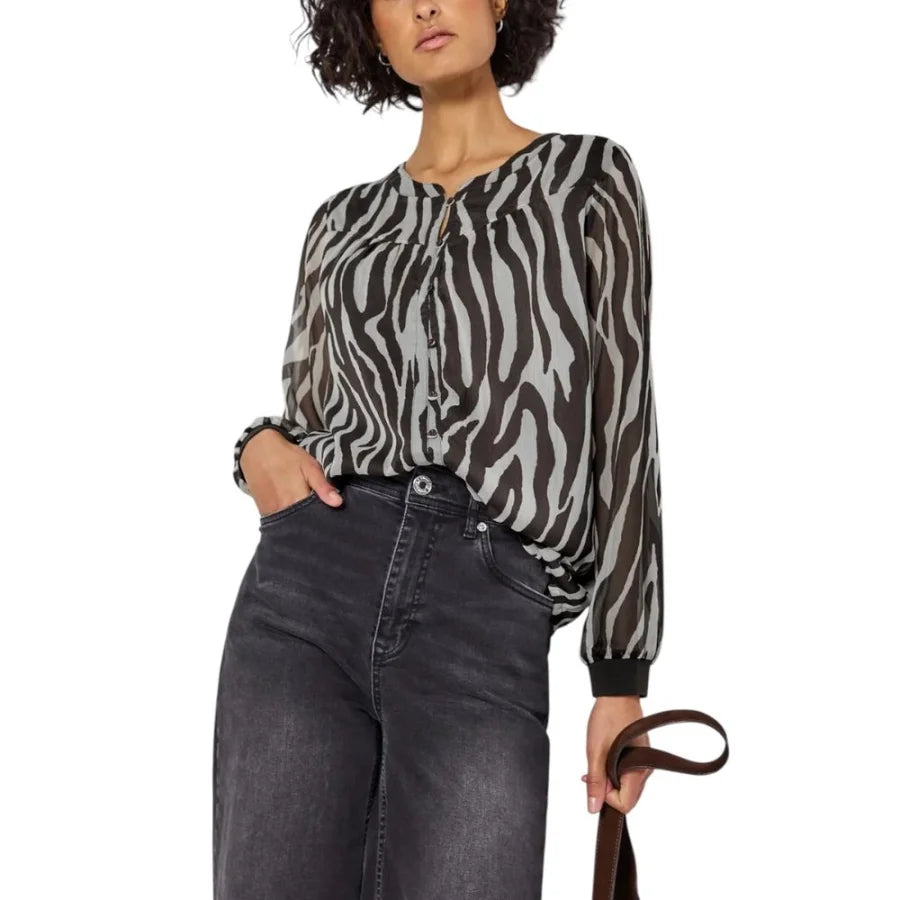 Street One Brown Polyester Blouse