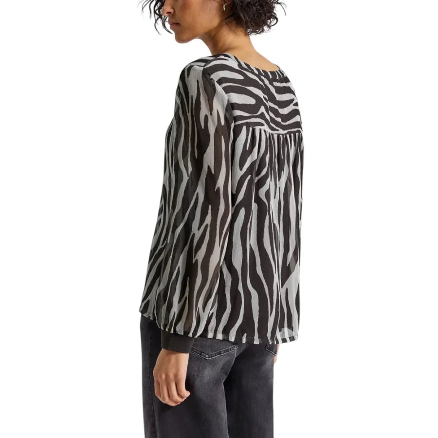 Street One Brown Polyester Blouse